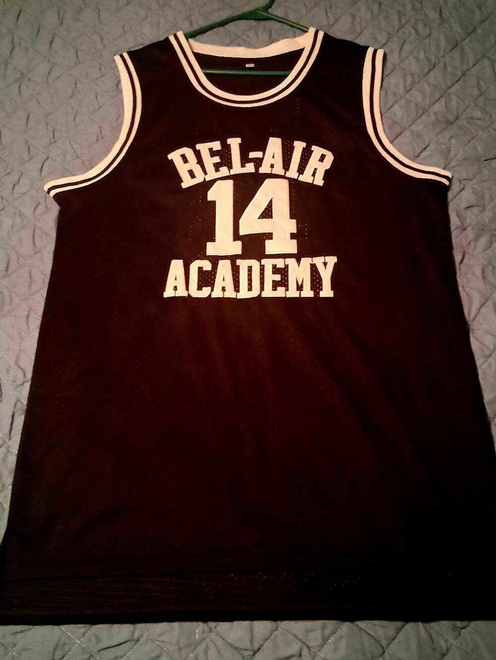 Bel-Air Academy #14 basketball jersey, Will Smith Size Xl. Black And White.